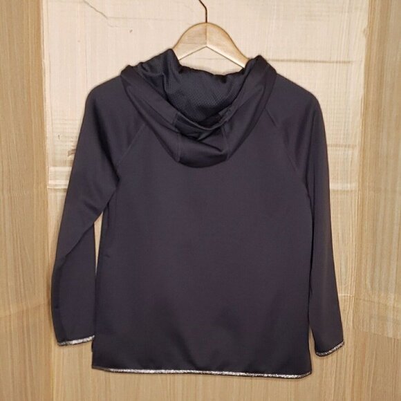 Xersion Girls Plus Full Zip Hooded Iridescent Love Sweatshirt 14 1/2 - Picture 2 of 5